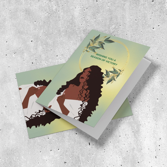 Seasonal Holiday Greeting Card - Wishing You A Season of Victory