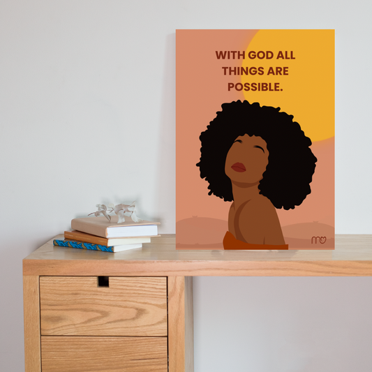 Canvas Print Wall Art - With God