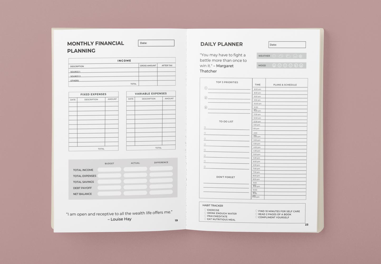 Self Care Journal and Daily Planner - Volume 3: Resilience